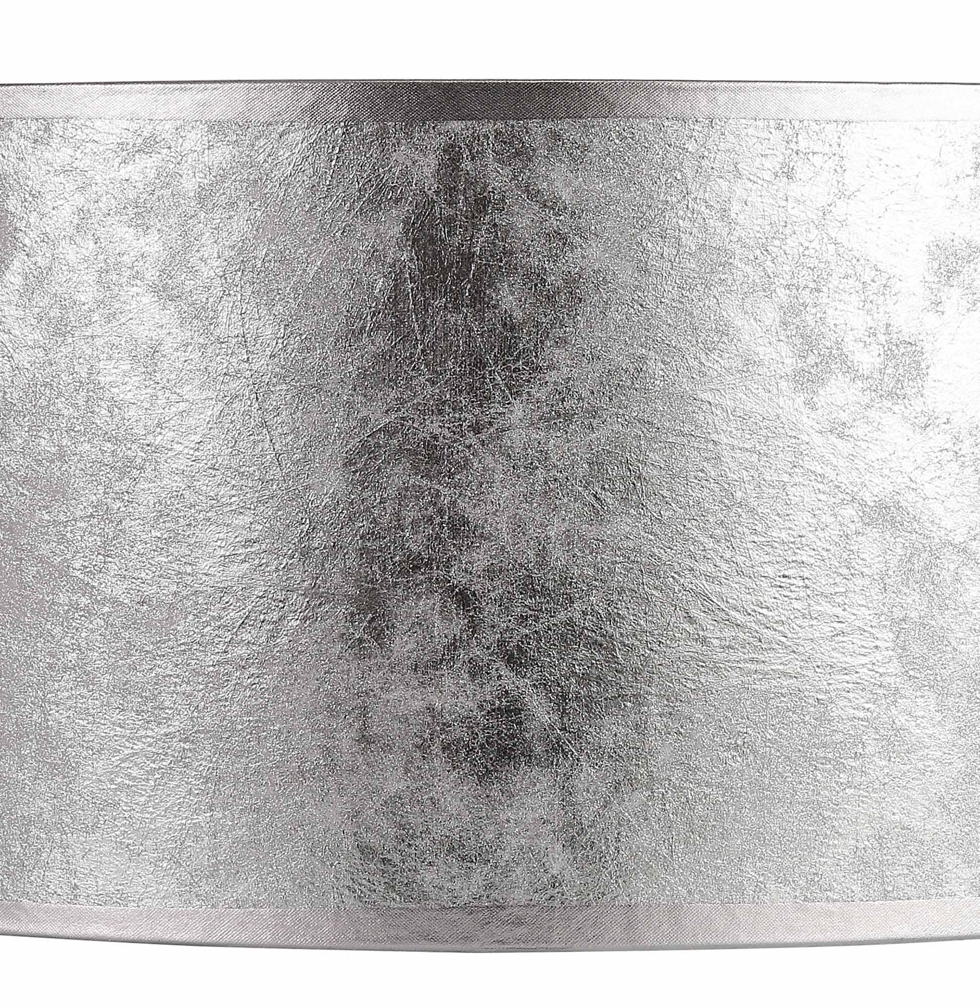 Baymont 50cm Semi Flush 3 Light Polished Chrome, Silver Leaf, Frosted Diffuser DK0793  Deco Baymont CH SL
